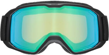 Лижна маска uvex Unisex Elemnt FM, чорна матова/зелена, універсальний розмір