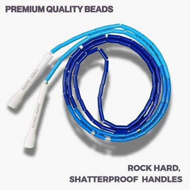 Стрибкове канат Elevate Rope Professionelles Perlen - 3м, регульований, якісні намистини та полішнур - для фрістайлу, кардіо та трюків, підходить для будь-якого рівня та використання в приміщенні/на вулиці