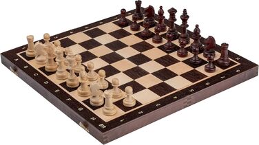 Набір шаховий турнірний Großartig NO.6 | Master Of Chess | Шахове поле 54x54 см з горіха та ясену | Набір шахів Staunton з дерева, преміум-якість