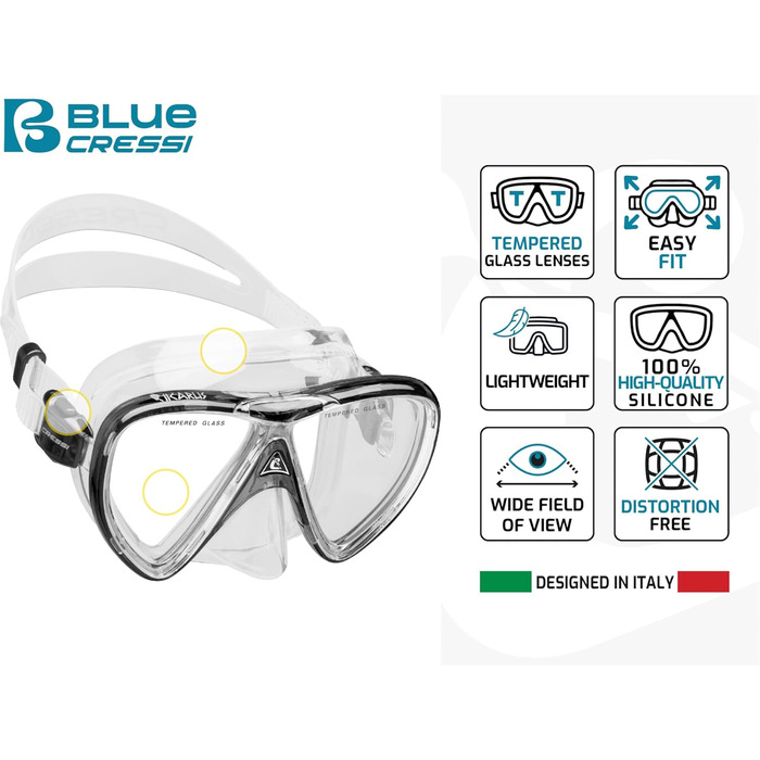 Комплект маски та трубки Cressi Bonete Pro Dry S/M рожевий прозорий - для фрідайвінгу та снорклінгу