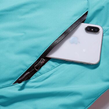 Жіноча лижна куртка BenBoy: водонепроникна, вітрозахисна, тепла, з флісовою підкладкою, дихаюча, для туризму та активного відпочинку, з капюшоном, колір: блакитний