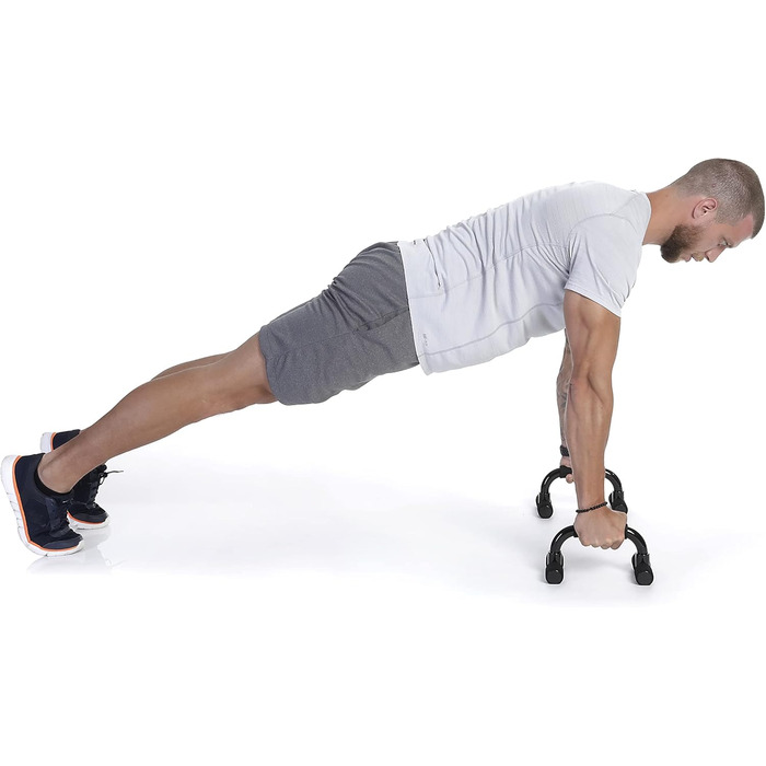 Набір для віджимань BODYMATE - 2 шт. - Нековзні ручки для віджимань, Push-Up Bars для силових та м'язових тренувань, чорний колір