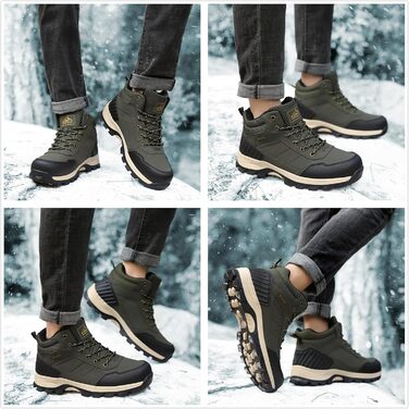 Чоловічі зимові черевики ARRIFIO BELLO: зимові черевики, вандер-черевики, трекінг черевики, утеплені, з антиковзанням, розмір 41-46, колір зелений