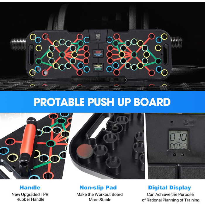 Дошка для віджимань 14 в 1: тренажер для фітнесу та силових тренувань вдома