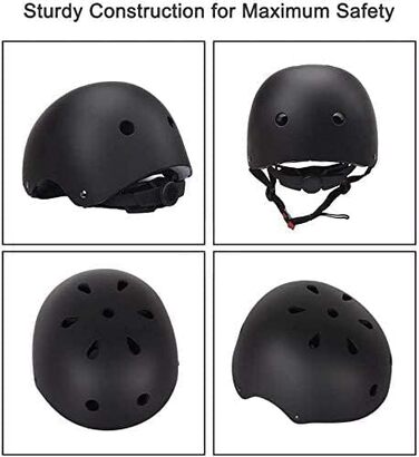 Захисний шолом для дітей та підлітків з наколінниками, налокітниками та підпліччями для мультиспорту, скейтбордингу, велосипеда та їзди на конях