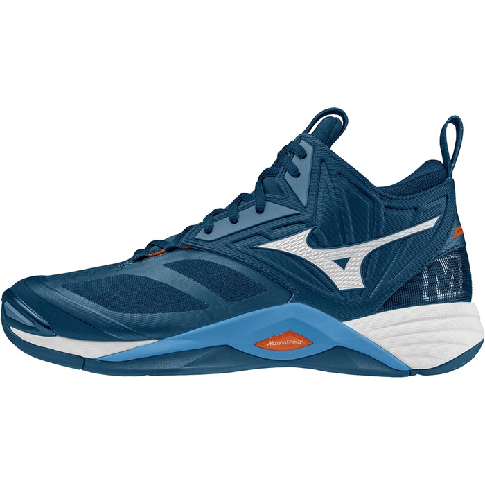 Кросівки Mizuno Wave Momentum 2 Mid - унісекс, розмір 44.5 EU, колір Dark Denim White Scarletibi