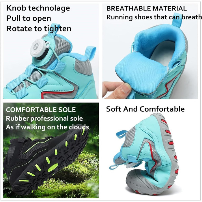 Дитячі баскетбольні кросівки Kinder Swivel Buckle: зручні, дихаючі, антиковзкі трекінгові черевики для хлопчиків та дівчаток, чорного кольору (28 EU)