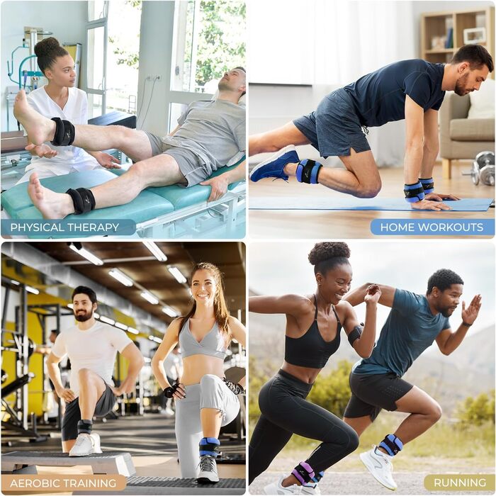 Шкарпетки з обтяженням для ніг Sportneer, регульовані, 0.5-2.3 кг (на ногу), чорні