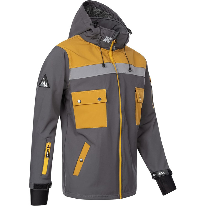 Чоловіча софтшеллова куртка Rock Creek H-292 (XL, Антрацит) для активного відпочинку