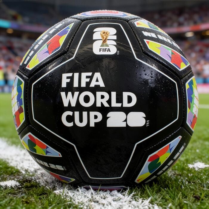 Офіційний ліцензований футбольний м'яч Hy-Pro FWC26, розмір 5 для тренувань - дизайн ЧС-2026 (Spectrum)