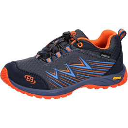Жіночі кросівки для трейлраннінгу Brütting Chesna Low, 35 EU, антрацит, синій, помаранчевий