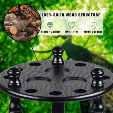 Стійка для більярдних київ Collapsar – підставка для 9 київ, масивна деревина, червона (чорна)