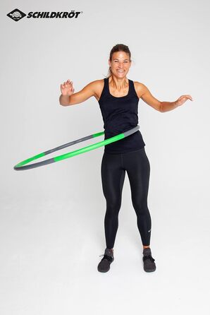 Обруч фітнес Hula-Hoop Schildkröt, 100 см, зелено-сірий, 4-секційний, для тренувань