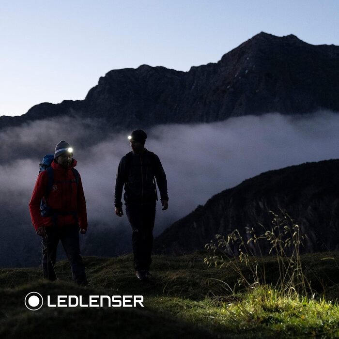 Ліхтар налобний Ledlenser MH5: 400 люмен, акумуляторний, з червоним світлом, для активного відпочинку (Black/Gray)
