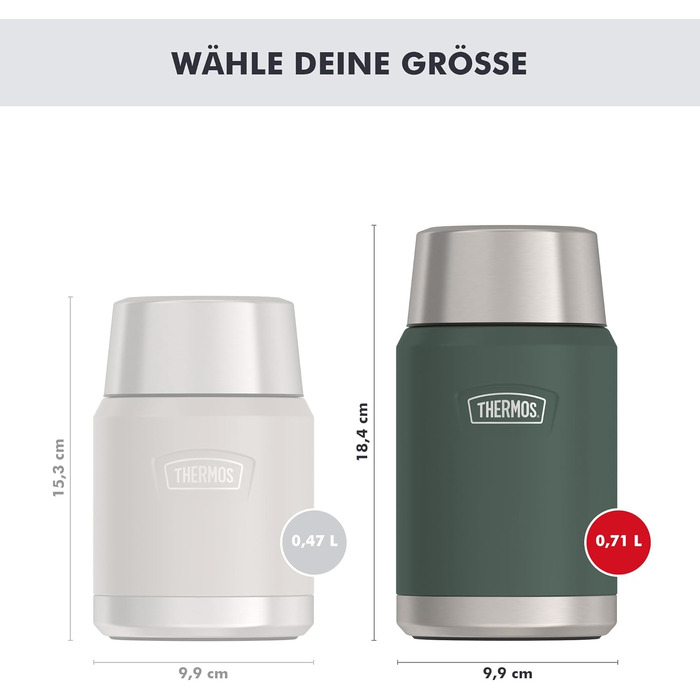 Термос для їжі Thermos ICON, 0.71 л, матовий лісовий (Forest Mat), збереження тепла до 14 годин