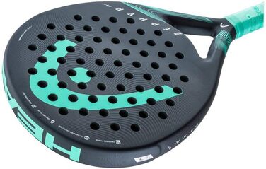 Падельна ракетка Head Zephyr Pro 2023, кругла, 365 г, чорна/синьо-зелена