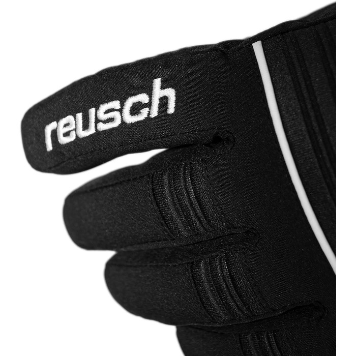 Дитячі гірськолижні рукавички Reusch Softshell, водонепроникні та вітрозахисні, чорно-білі, розмір 6