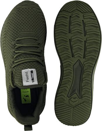 Жіночі кросівки Feethit для бігу та фітнесу. Легкі, дихаючі, з гумовою підошвою. Білі, чорні, хакі (37 EU)