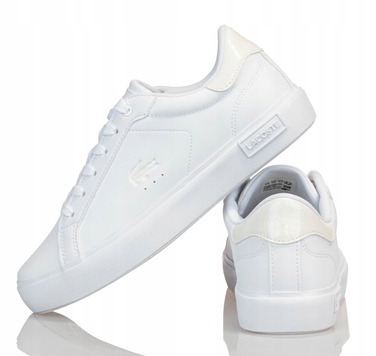 Жіночі білі спортивні кросівки Lacoste Powercourt 225 1 Suj, р. 38