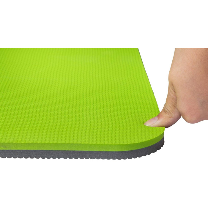 Гімнастичний килимок top | vit® 190x60x1,5 см, без латексу, нековзкий, міцний, для фітнесу, яблучний/антрацит