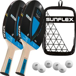 Sunflex Color COMP B25 ракетка для настільного тенісу, ITTF, синя, для початківців, легка, з конкавною ручкою