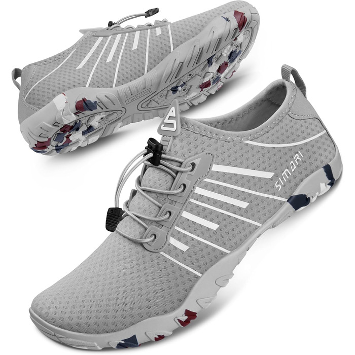 Водні черевики SIMARI WP001 для жінок та чоловіків, швидковисихаючі, для плавання, дайвінгу, серфінгу, йоги та відпочинку на природі, WP001, Lila (40 EU, 229 Gray)