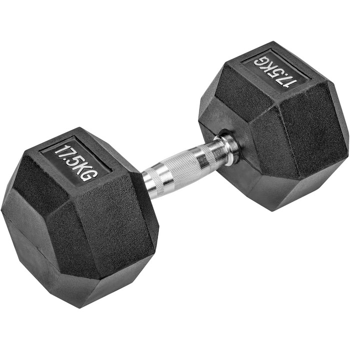 Гумові гантелі Hexagon Studio 35 кг (2x17,5 кг), чорні