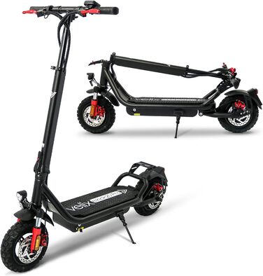 Електросамокат velix E-Kick 20 Pro з ABE, дорожнє схвалення, 60 км запас ходу, 10'' надувні колеса, для дорослих до 120 кг, змінний акумулятор, регульоване кермо, повна амортизація, LED-фара