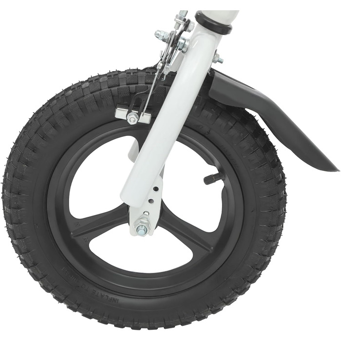 Дитячий велосипед 12 дюймів з підставками та пляшкою для води, регульований по висоті, для дітей 2-5 років, білий