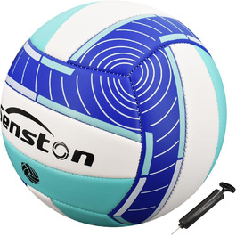 Волейбольний м'яч Senston Soft Touch, офіційний розмір 5, водонепроникний, з насосом, для пляжу, басейну та вулиці, thirsty blue
