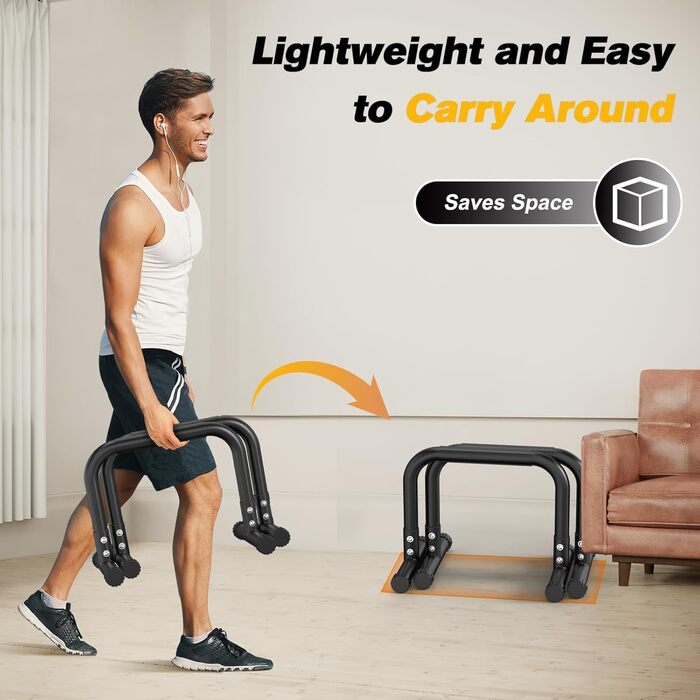 Стенд для віджимань та підтягувань RELIFE - регульована висота, чорний