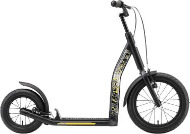 Самокат дитячий STAR SCOOTER City Kick Scooter 16 дюймів, з пневматичними колесами, регульована висота, чорний