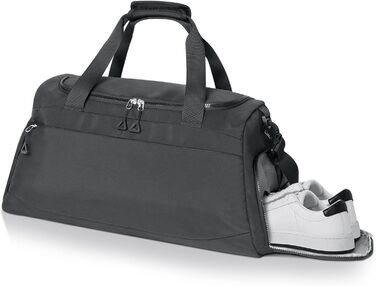 Спортивна сумка Romon для подорожей та тренувань з відділенням для взуття та мокрих речей (39 x 23 x 22 см, чорний)