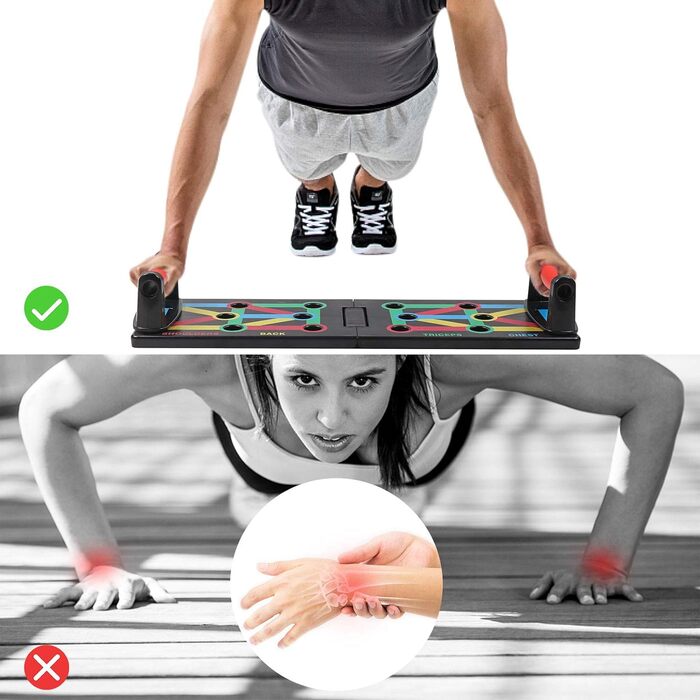 Тренувальна дошка Push-Up Rack Board 12-в-1: багатофункціональний портативний тренажер для дому