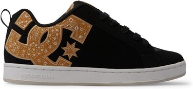 Кросівки DC Court Graffik Low Top Casual Skate Shoe, чорно-білі (40 EU, Black Gold)