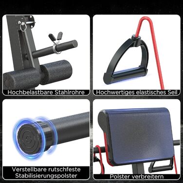 Складана тренажерна лава для дому з жимовою лавою, розгиначем ніг та подушкою Preacher Curl, римський стул, тренажер спини, вантажопідйомність 350 кг, для силових тренувань, домашній спортзал, комплексне тренування