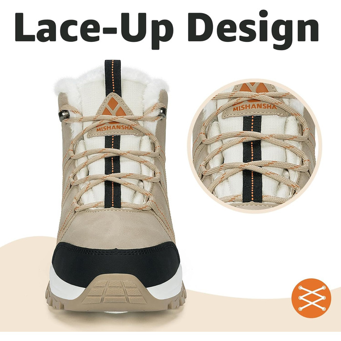 Зимові черевики Mishansha для жінок, утеплені, водонепроникні, для піших прогулянок, розмір 36-42, колір абрикосовий