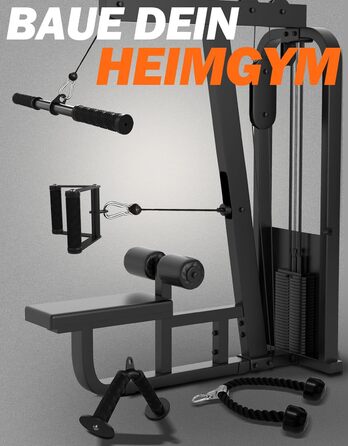 Набір аксесуарів для кабельного тренажера Fitarc: рукоятка для тяги верхнього блоку (Lat Pulldown) та канат для трицепса для домашнього фітнесу