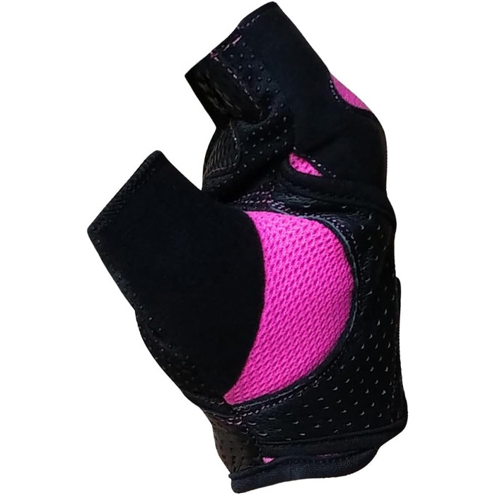 Жіночі вантажні рукавички Meister Fit Grip з Amara-шкірою, чорний/рожевий, розмір S