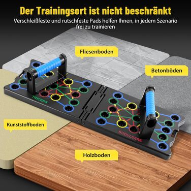 Дошка для віджимань Push-Up Board 24 в 1: багатофункціональний тренажер для дому, фітнес-обладнання для силових тренувань, фітнес-стійка для всього тіла