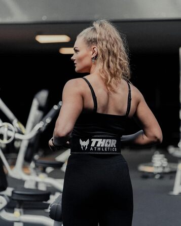 Пояс для пауерліфтингу Thor Athletics L, чорний, для присідань і станової тяги, бодібілдинг, важка атлетика