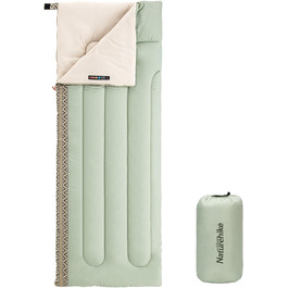 Спальний мішок Naturehike для дорослих та дітей: водовідштовхуючий, легкий, 3-4 сезони, 190 x 75 см (зелений)