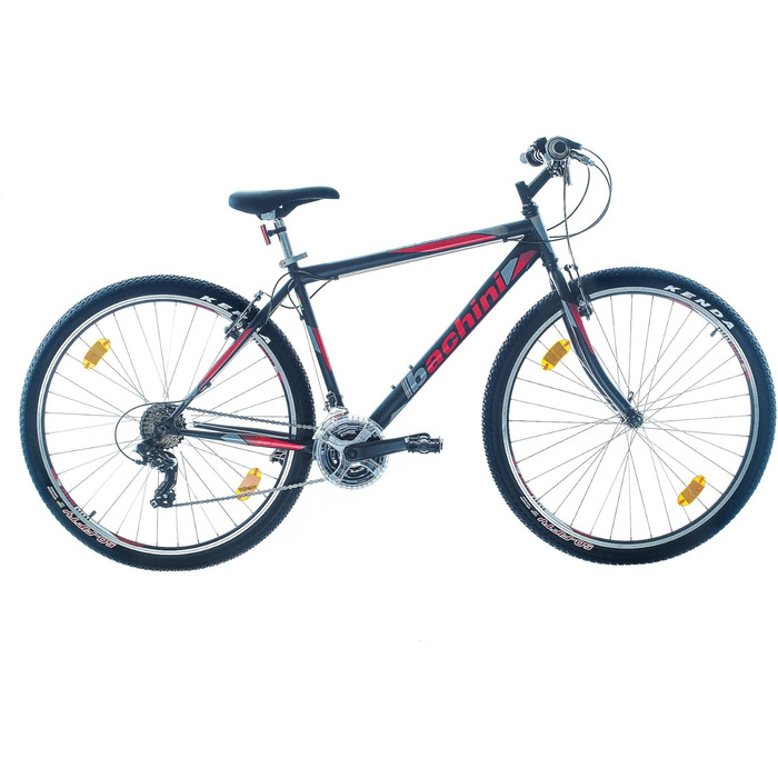 Гірський велосипед Probike PRO 29 дюймів, 21 швидкість, для чоловіків і жінок, чорний-червоний матовий, зріст 175-190 см