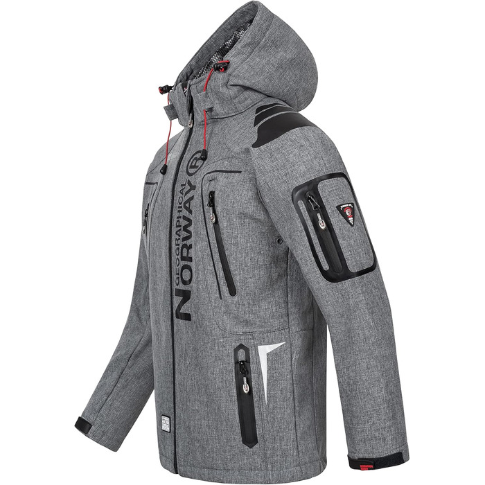 Функціональна куртка Geographical Norway Tangata для активного відпочинку, червона (S, Blended Grey)