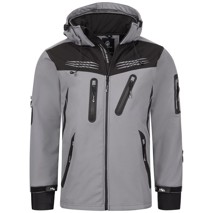 Чоловіча куртка Softshell Rock Creek H-127 Outdoor водонепроникна, сіра