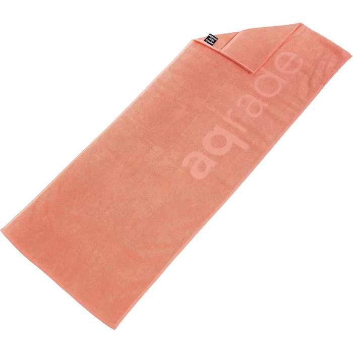 Рушник спортивний Aqrade для фітнесу 120x50 см з фіксацією, XL, 100% бавовна (коралово-рожевий)