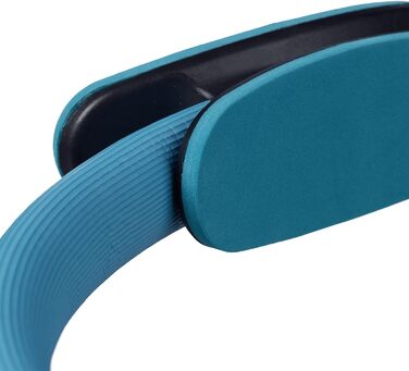Relaxdays Кільце для пілатесу Bluefinity, з двома ручками, з м'якою оббивкою, діаметр 39 см, скловолокно, піна, для йоги, фітнесу, турквезевий, 5.5 x 37 x 39 см