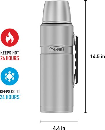 Термос THERMOS SK2020 Stainless King, вакуумна пляшка для напоїв, нержавіюча сталь