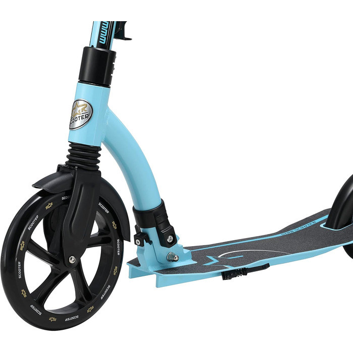 Самокат дитячий та дорослий STAR SCOOTER алюмінієвий, колеса 230мм, блакитний