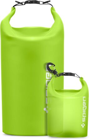 Набір водонепроникних сумок Spigen Dry Bag Set [Aqua Shield] (20L+21L) для пляжу, плавання, кемпінгу, каякінгу та човнів - Cactus Green